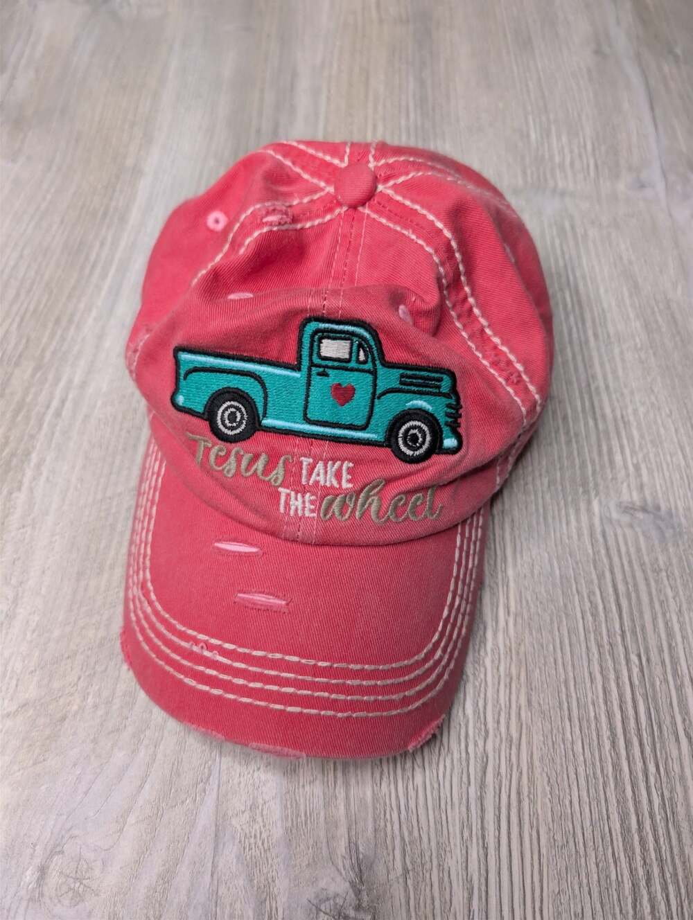KBV-1235 Jesus Take The Wheel Cap Hot Pink – girliegirloriginals